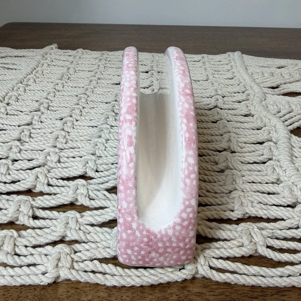 Pink Rose Shabby Chic Cottage Core Napkin Holder Grandma Core 90s Kitchen Floral